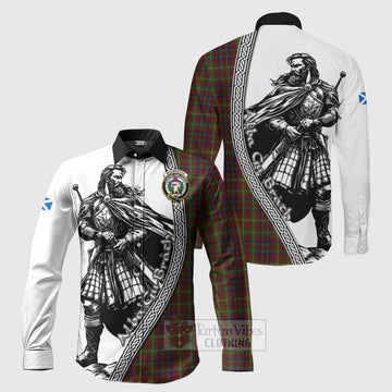 MacMaster (McMaster) Tartan Clan Crest Long Sleeve Button Shirt with Highlander Warrior Celtic Style Men's Shirt S - Tartan Vibes Clothing