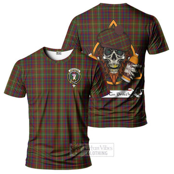 MacMaster (McMaster) Tartan T-Shirt with Family Crest and Bearded Skull Holding Bottles of Whiskey Kid's Shirt - Tartan Vibes Clothing