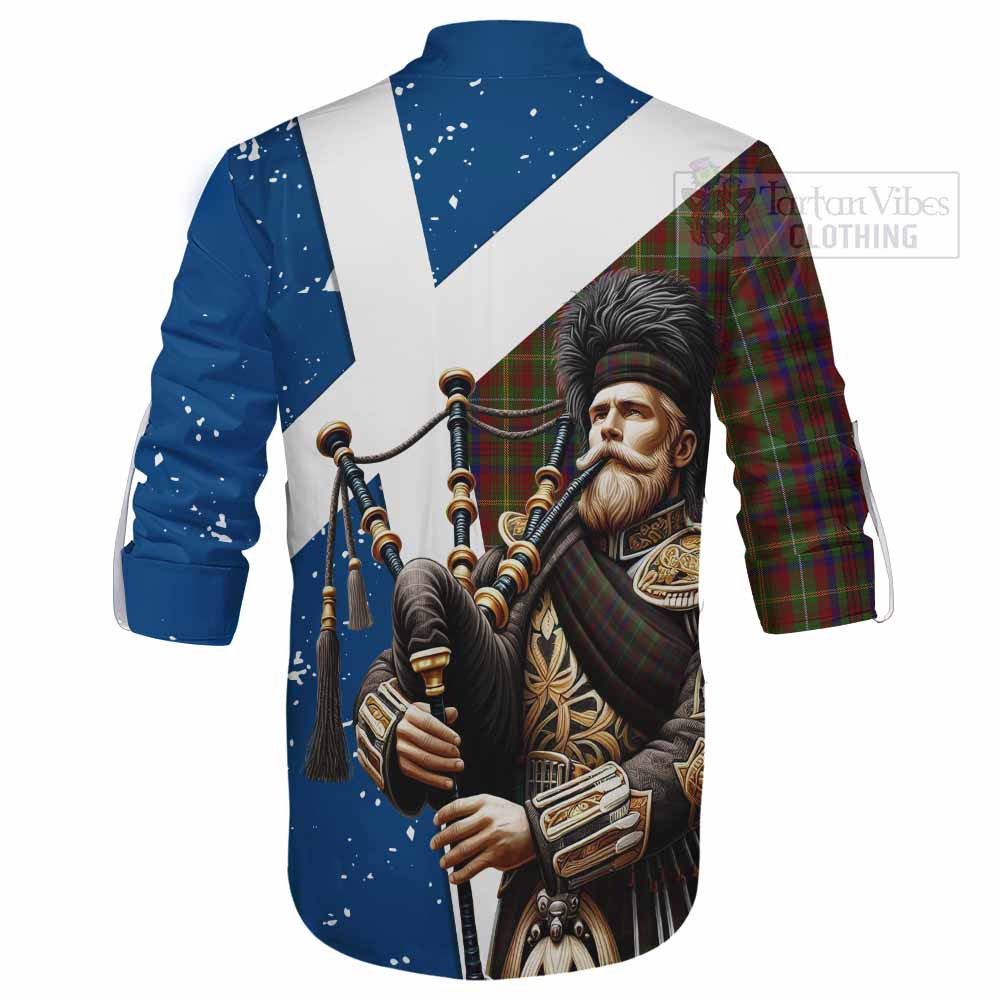 MacMaster (McMaster) Tartan Ghillie Kilt Shirt with Family Crest Scottish Bagpiper Vibes - Tartan Vibes Clothing