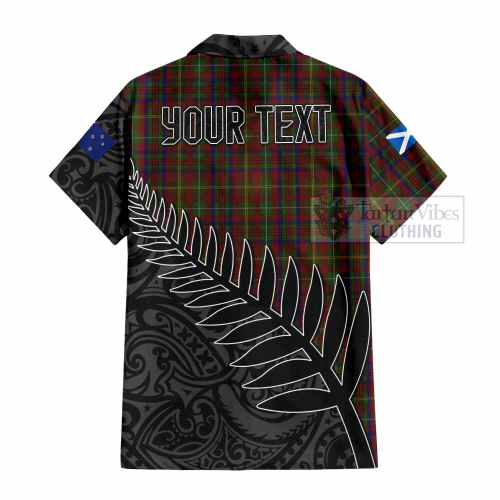 MacMaster (McMaster) Crest Tartan Hawaiian Shirt with New Zealand Silver Fern Half Style - Tartan Vibes Clothing