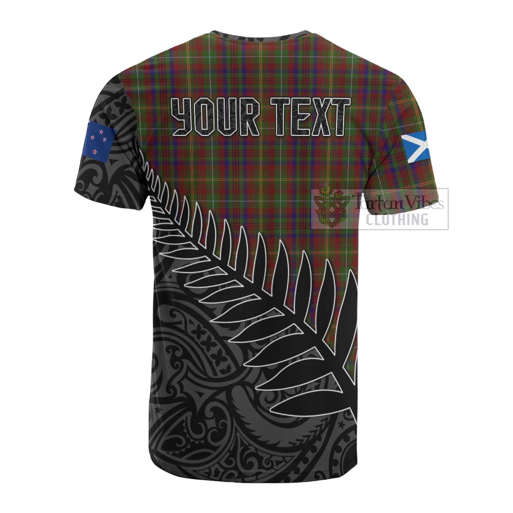 MacMaster (McMaster) Crest Tartan Cotton T-shirt with New Zealand Silver Fern Half Style - Tartan Vibes Clothing