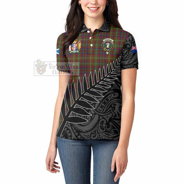 MacMaster (McMaster) Crest Tartan Women's Polo Shirt with New Zealand Silver Fern Half Style - Tartan Vibes Clothing