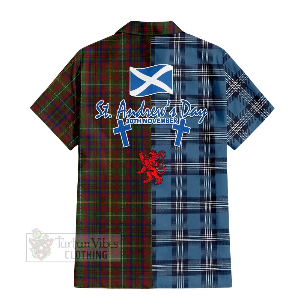 MacMaster (McMaster) Tartan Hawaiian Shirt Happy St. Andrew's Day Half Tartan Style - Tartan Vibes Clothing