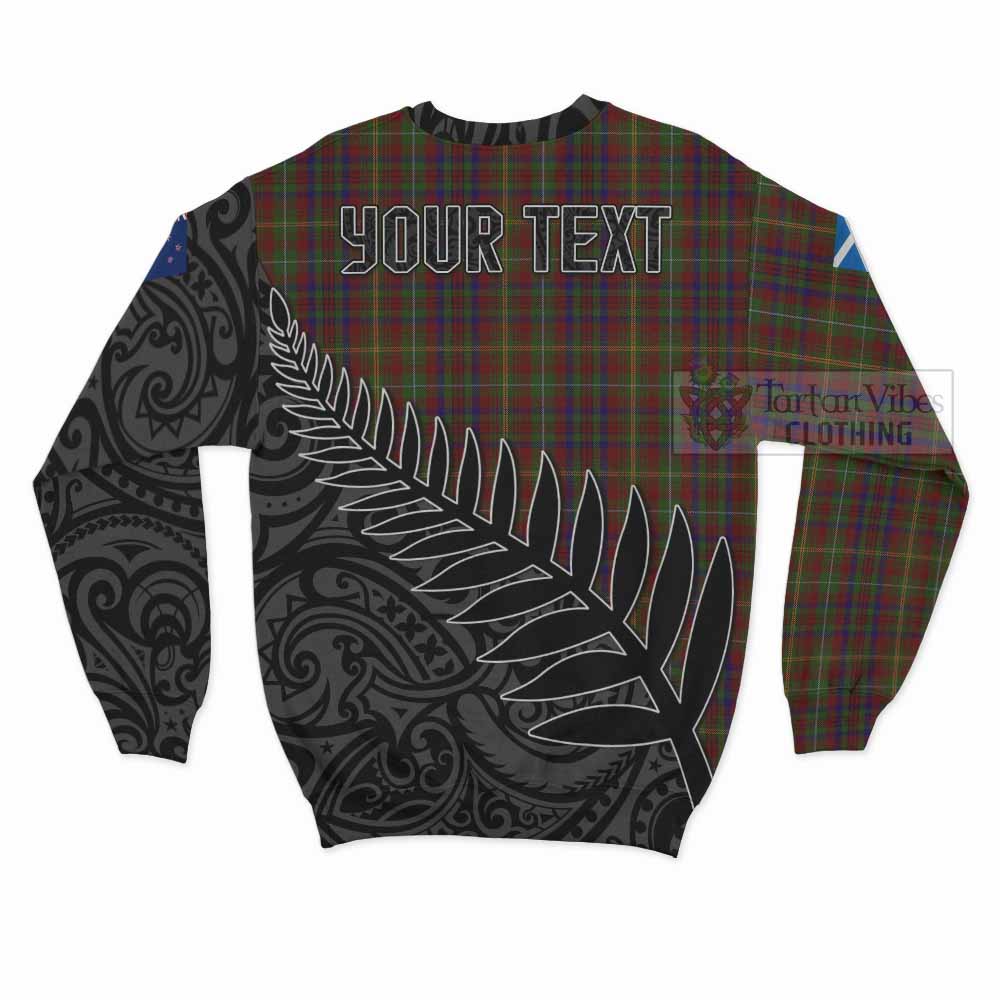 MacMaster (McMaster) Crest Tartan Sweatshirt with New Zealand Silver Fern Half Style - Tartan Vibes Clothing