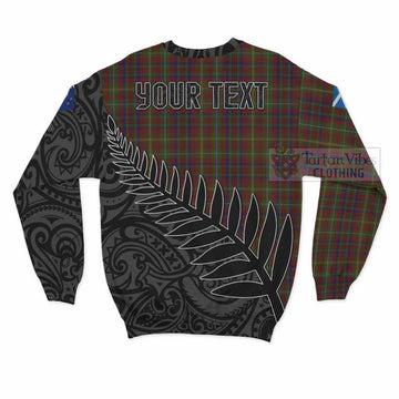 MacMaster (McMaster) Crest Tartan Sweatshirt with New Zealand Silver Fern Half Style - Tartan Vibes Clothing