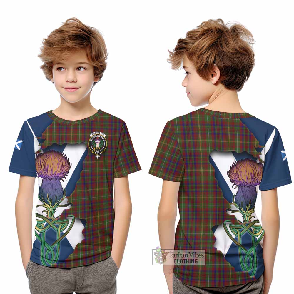Tartan Vibes Clothing MacMaster (McMaster) Tartan Family Crest Kid T-Shirt Scottish Thistle Celtic Inspired