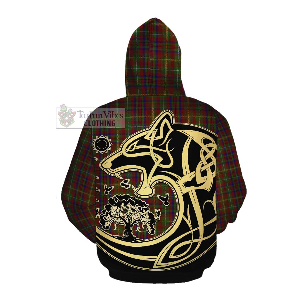MacMaster (McMaster) Tartan Cotton Hoodie with Family Crest Celtic Wolf Style Pullover Hoodie - Tartan Vibes Clothing