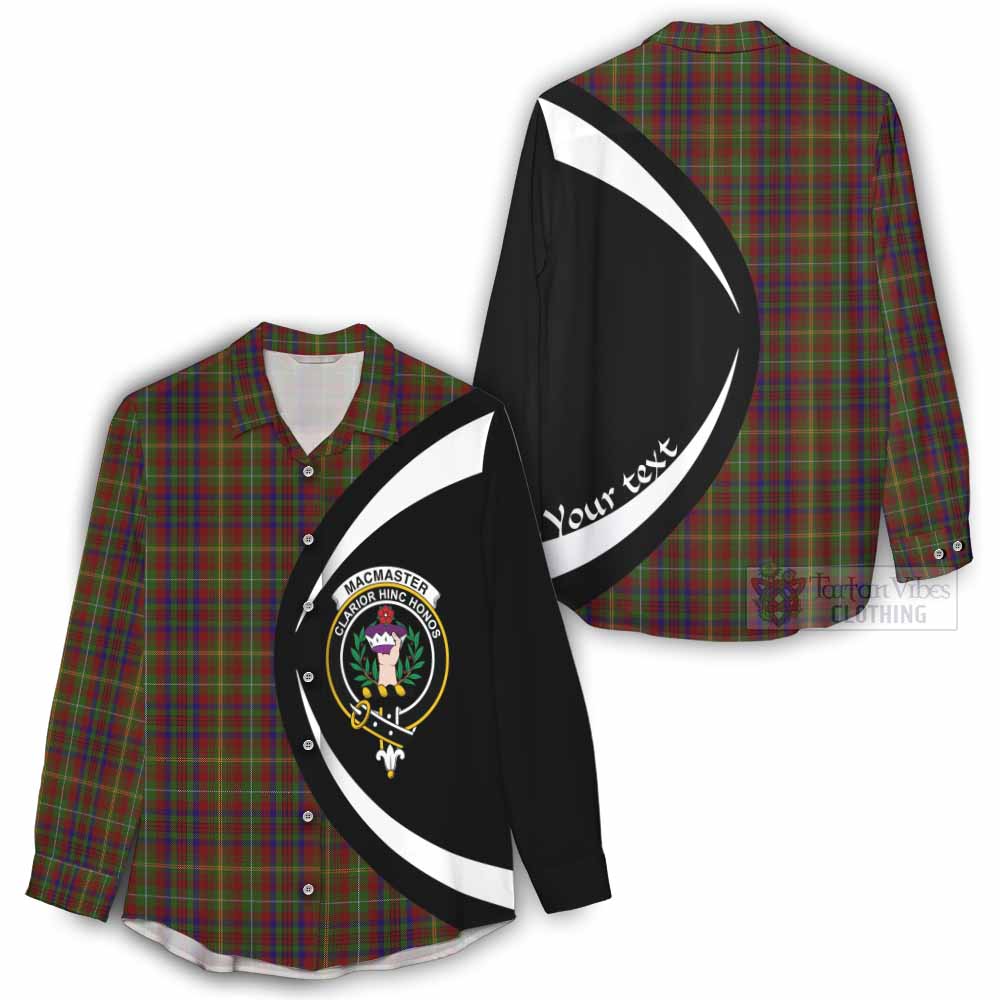 MacMaster (McMaster) Tartan Women's Casual Shirt with Family Crest Circle Style - Tartan Vibes Clothing