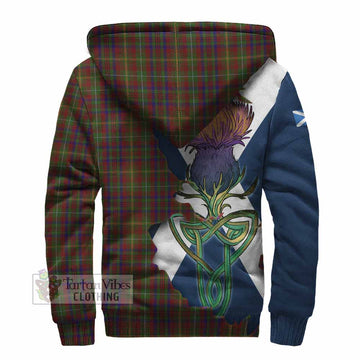 Tartan Vibes Clothing MacMaster (McMaster) Tartan Family Crest Sherpa Hoodie Scottish Thistle Celtic Inspired