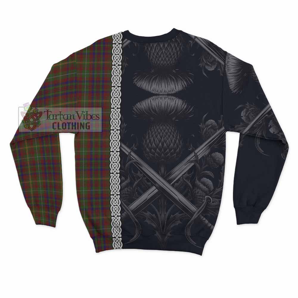 MacMaster (McMaster) Tartan Sweatshirt with Family Crest Cross Sword Thistle Celtic Vibes - Tartan Vibes Clothing