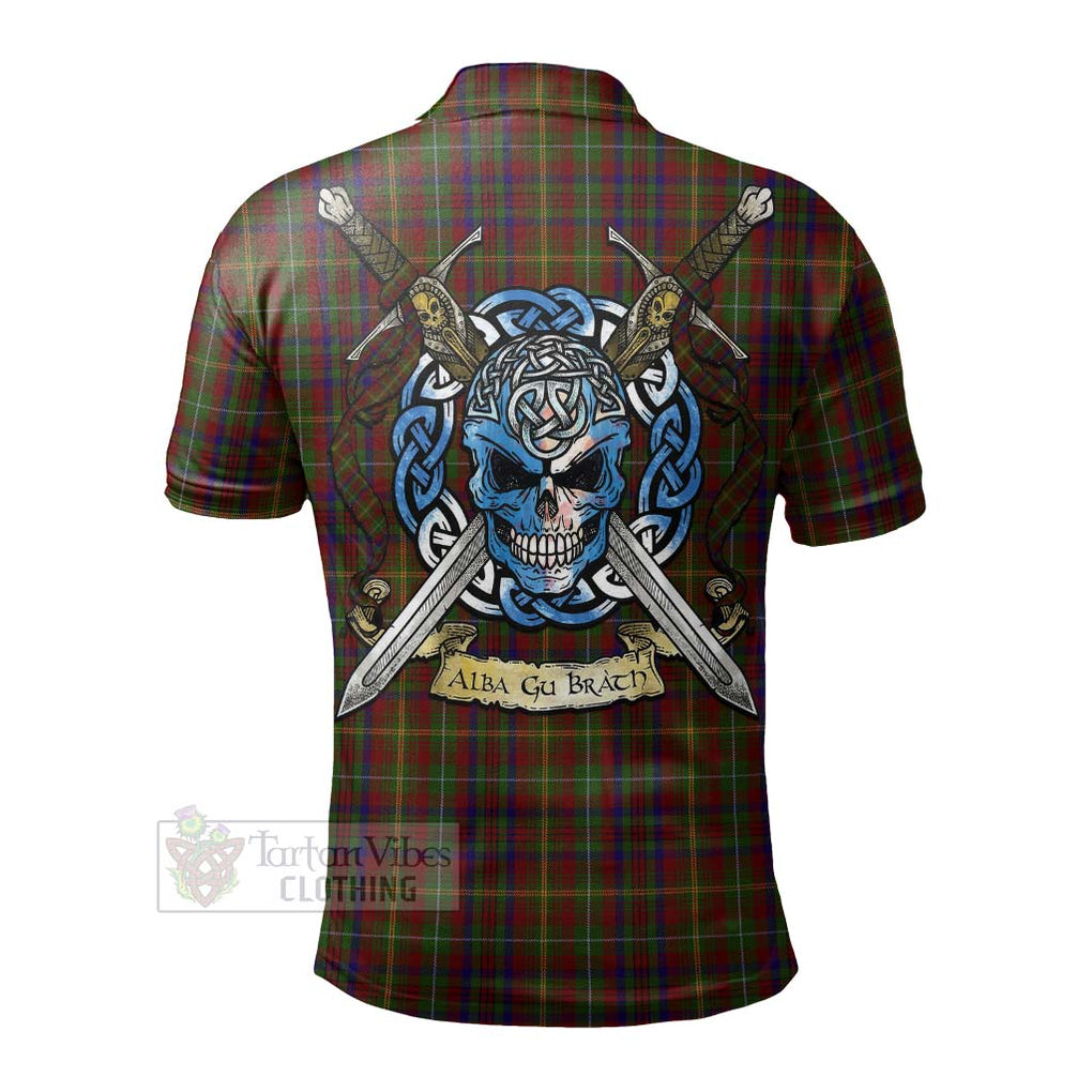 MacMaster (McMaster) Tartan Polo Shirt with Family Crest Celtic Skull Style - Tartan Vibes Clothing