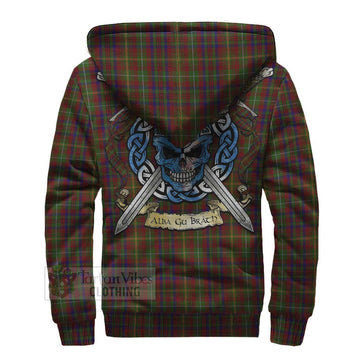 MacMaster (McMaster) Tartan Sherpa Hoodie with Family Crest Celtic Skull Style - Tartan Vibes Clothing