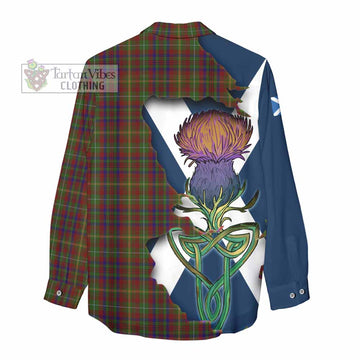 Tartan Vibes Clothing MacMaster (McMaster) Tartan Family Crest Women's Casual Shirt Scottish Thistle Celtic Inspired