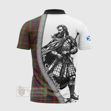 MacMaster (McMaster) Tartan Clan Crest Zipper Polo Shirt with Highlander Warrior Celtic Style - Tartan Vibes Clothing
