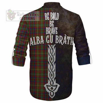 MacMaster (McMaster) Tartan Family Crest Ghillie Kilt Shirt Alba Gu Brath Be Brave Lion Ancient Style