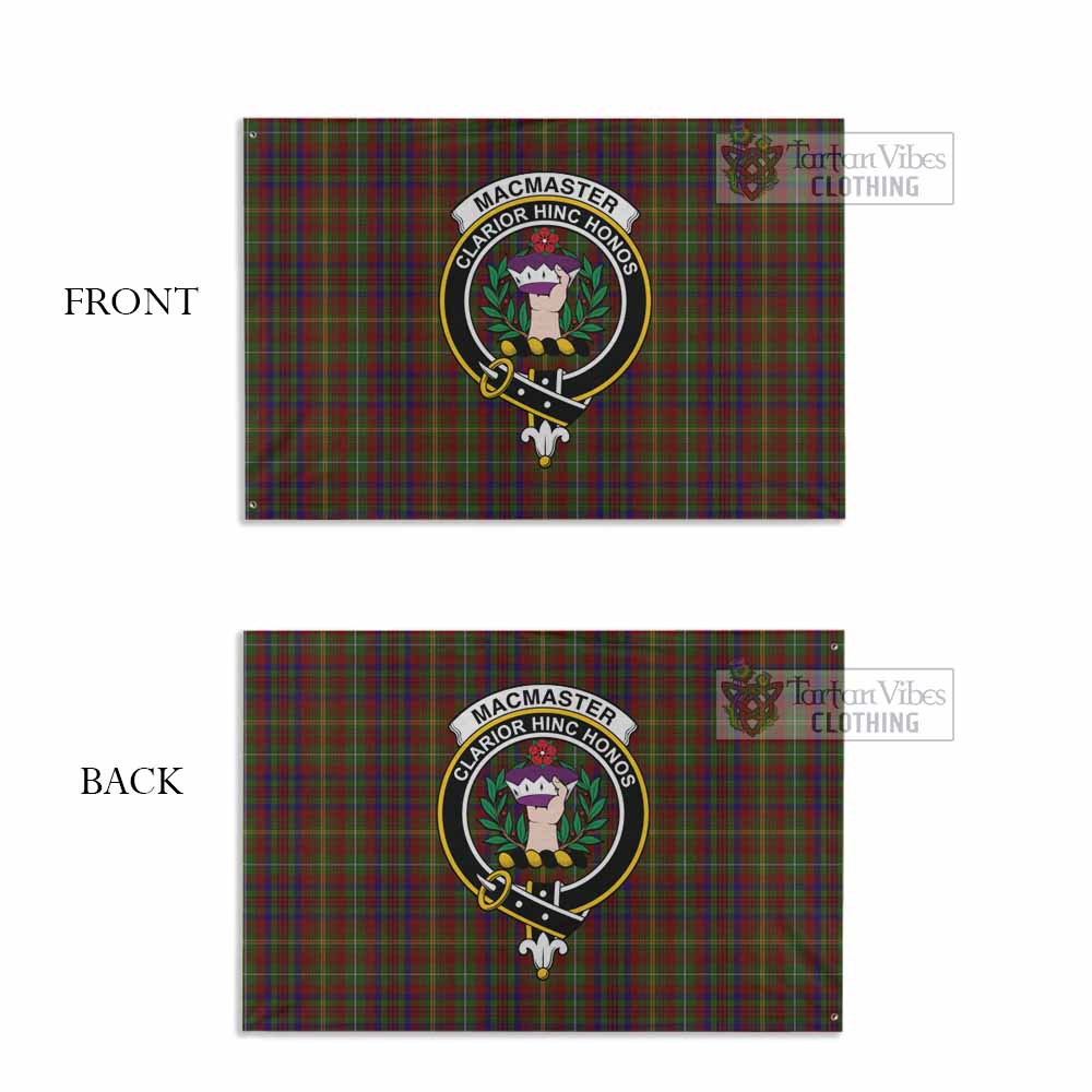 Tartan Vibes Clothing MacMaster (McMaster) Tartan House Flag with Family Crest
