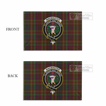 Tartan Vibes Clothing MacMaster (McMaster) Tartan House Flag with Family Crest