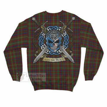 MacMaster (McMaster) Tartan Sweatshirt with Family Crest Celtic Skull Style - Tartan Vibes Clothing