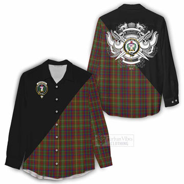 MacMaster (McMaster) Tartan Women's Casual Shirt with Family Crest and Military Logo Style - Tartan Vibes Clothing