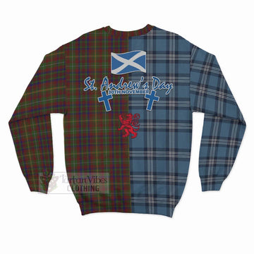 MacMaster (McMaster) Tartan Sweatshirt Happy St. Andrew's Day Half Tartan Style - Tartan Vibes Clothing