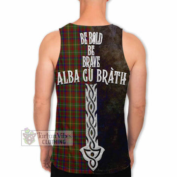 MacMaster (McMaster) Tartan Family Crest Men's Tank Top Alba Gu Brath Be Brave Lion Ancient Style