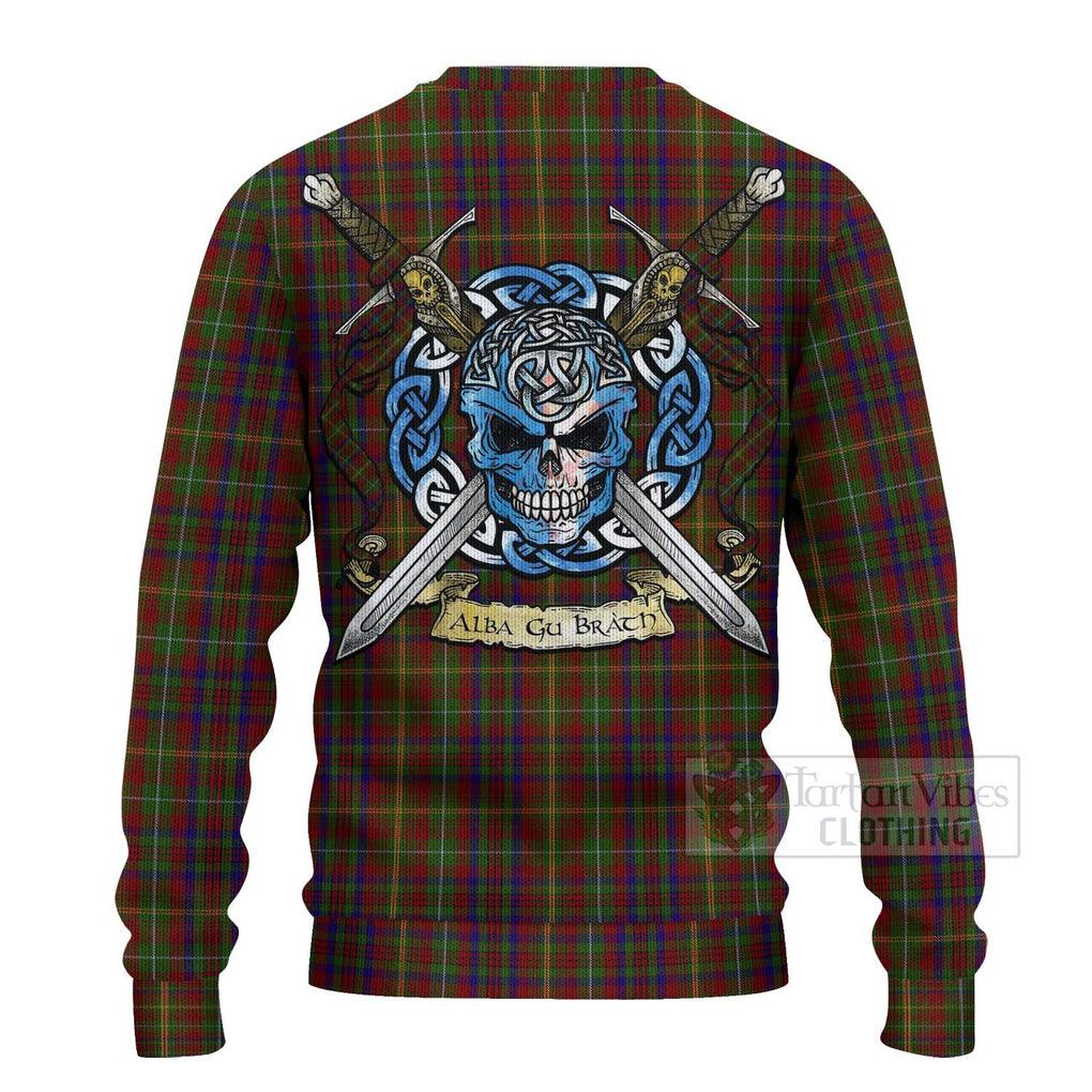 MacMaster (McMaster) Tartan Ugly Sweater with Family Crest Celtic Skull Style - Tartan Vibes Clothing