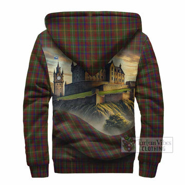 MacMaster (McMaster) Tartan Family Crest Sherpa Hoodie with Scottish Ancient Castle Style - Tartan Vibes Clothing