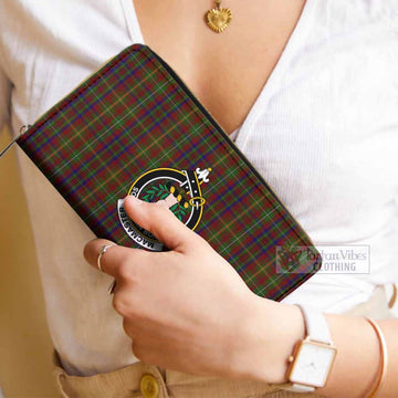 Tartan Vibes Clothing MacMaster (McMaster) Tartan Women's Leather Wallet with Family Crest