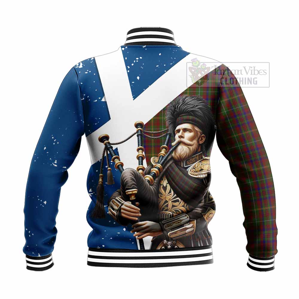 MacMaster (McMaster) Tartan Baseball Jacket with Family Crest Scottish Bagpiper Vibes - Tartan Vibes Clothing