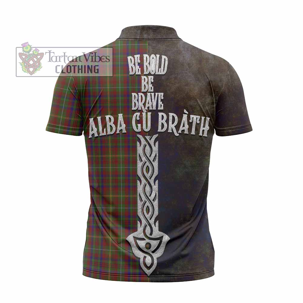 Tartan Vibes Clothing MacMaster (McMaster) Tartan Family Crest Zipper Polo Shirt Alba Gu Brath Be Brave Lion Ancient Style