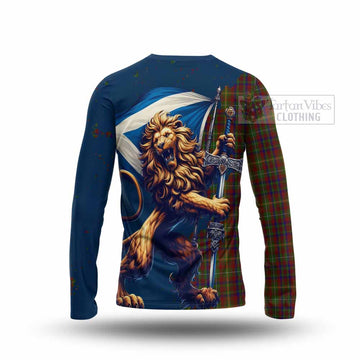 MacMaster (McMaster) Tartan Family Crest Long Sleeve T-Shirt with Scottish Majestic Lion - Tartan Vibes Clothing