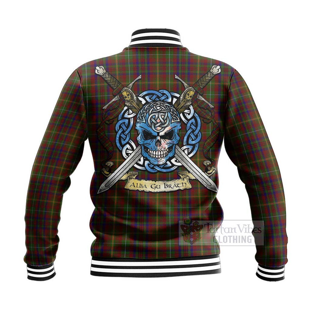 MacMaster (McMaster) Tartan Baseball Jacket with Family Crest Celtic Skull Style - Tartan Vibes Clothing