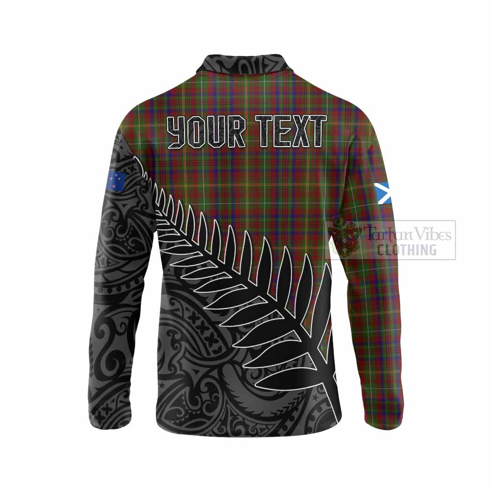 MacMaster (McMaster) Crest Tartan Long Sleeve Polo Shirt with New Zealand Silver Fern Half Style - Tartan Vibes Clothing