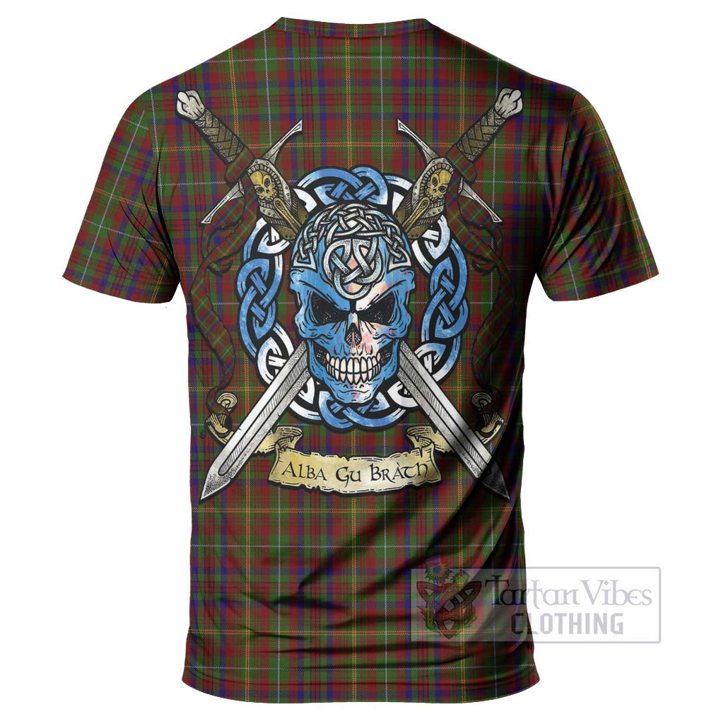 MacMaster (McMaster) Tartan T-Shirt with Family Crest Celtic Skull Style - Tartan Vibes Clothing