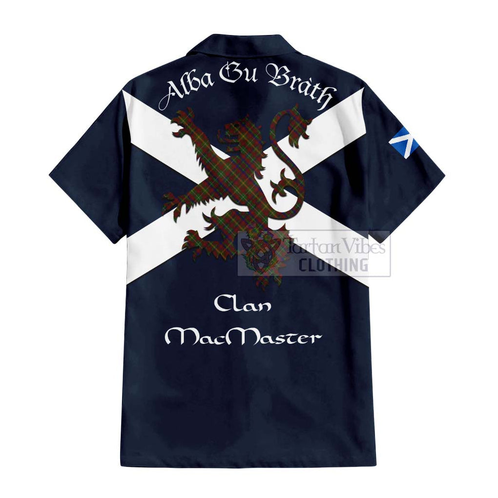 MacMaster (McMaster) Tartan Lion Rampant Hawaiian Shirt Proudly Display Your Heritage with Alba Gu Brath and Clan Name - Tartan Vibes Clothing