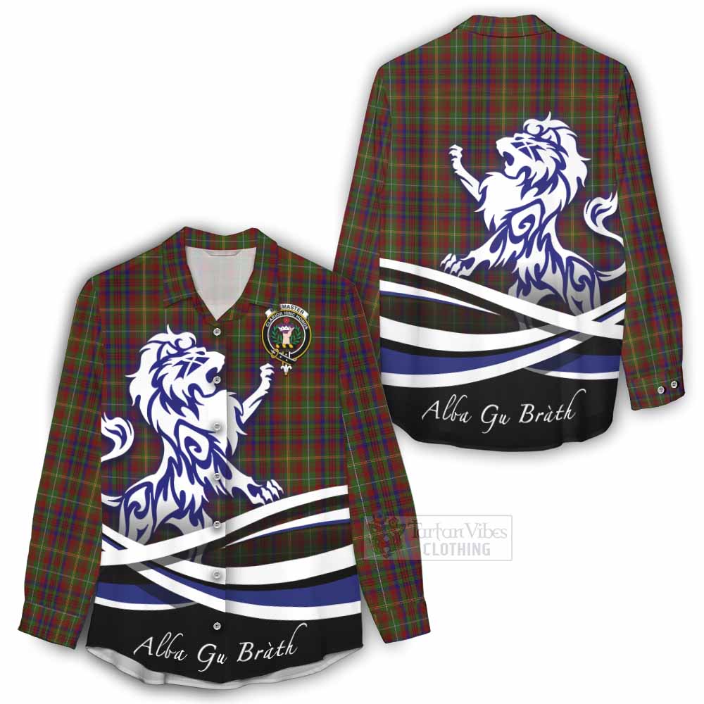 MacMaster (McMaster) Tartan Women's Casual Shirt with Alba Gu Brath Regal Lion Emblem - Tartan Vibes Clothing