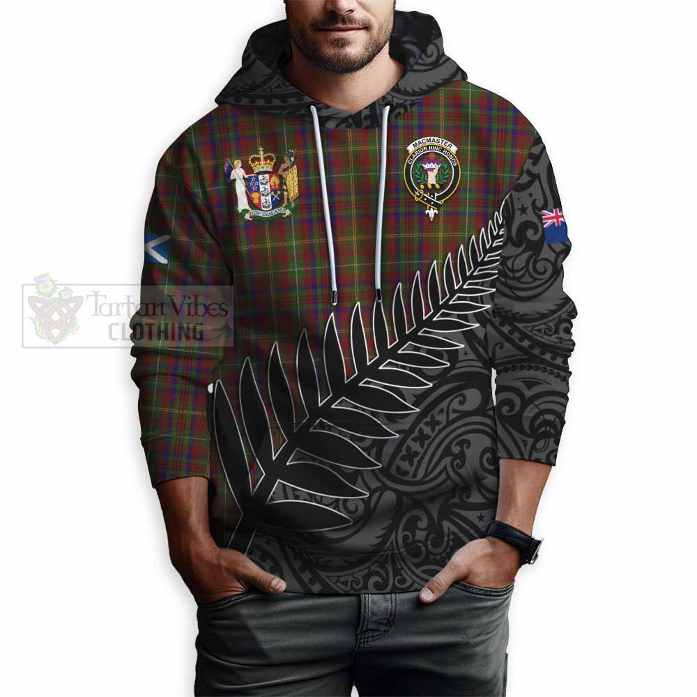 MacMaster (McMaster) Crest Tartan Hoodie with New Zealand Silver Fern Half Style - Tartan Vibes Clothing