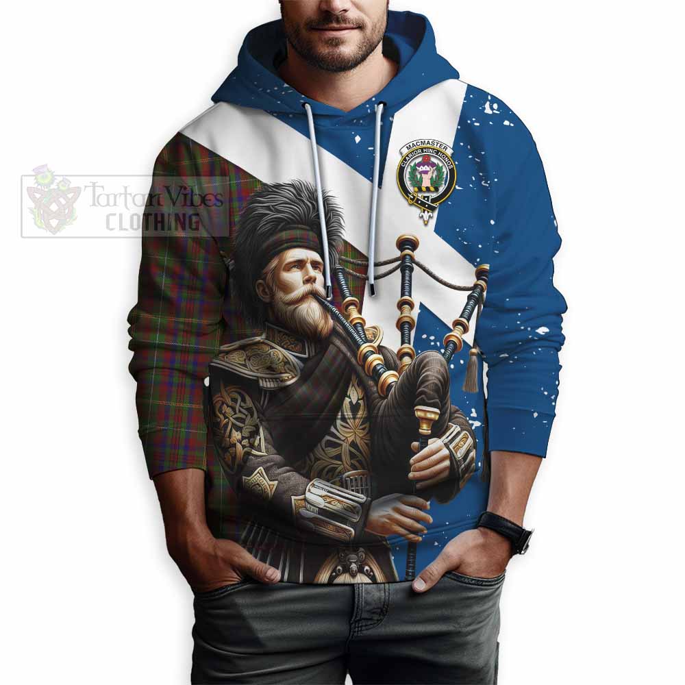 MacMaster (McMaster) Tartan Hoodie with Family Crest Scottish Bagpiper Vibes - Tartan Vibes Clothing