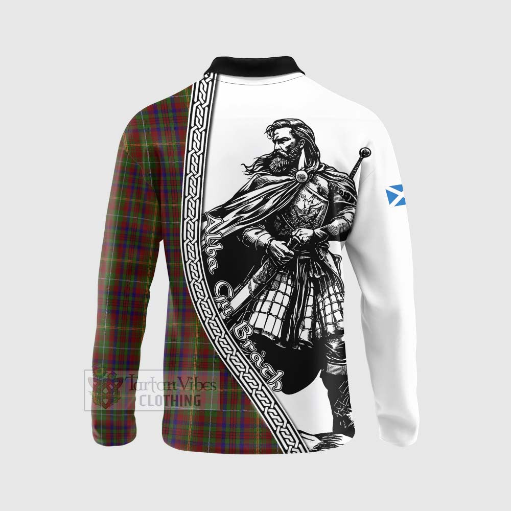 MacMaster (McMaster) Tartan Clan Crest Long Sleeve Polo Shirt with Highlander Warrior Celtic Style - Tartan Vibes Clothing
