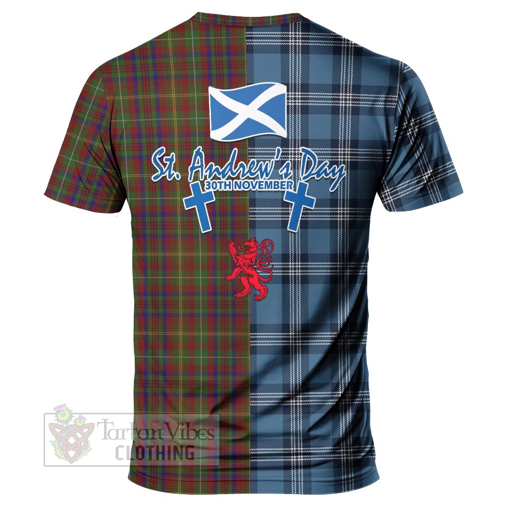 MacMaster (McMaster) Tartan T-Shirt Happy St. Andrew's Day Half Tartan Style - Tartan Vibes Clothing