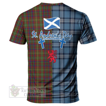 MacMaster (McMaster) Tartan T-Shirt Happy St. Andrew's Day Half Tartan Style - Tartan Vibes Clothing