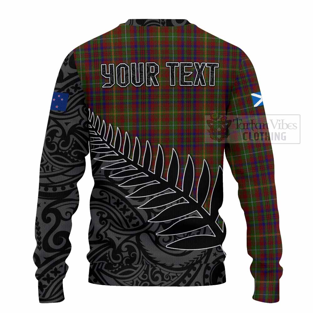 MacMaster (McMaster) Crest Tartan Knitted Sweater with New Zealand Silver Fern Half Style - Tartan Vibes Clothing