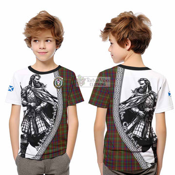 MacMaster (McMaster) Tartan Clan Crest Kid T-Shirt with Highlander Warrior Celtic Style - Tartan Vibes Clothing