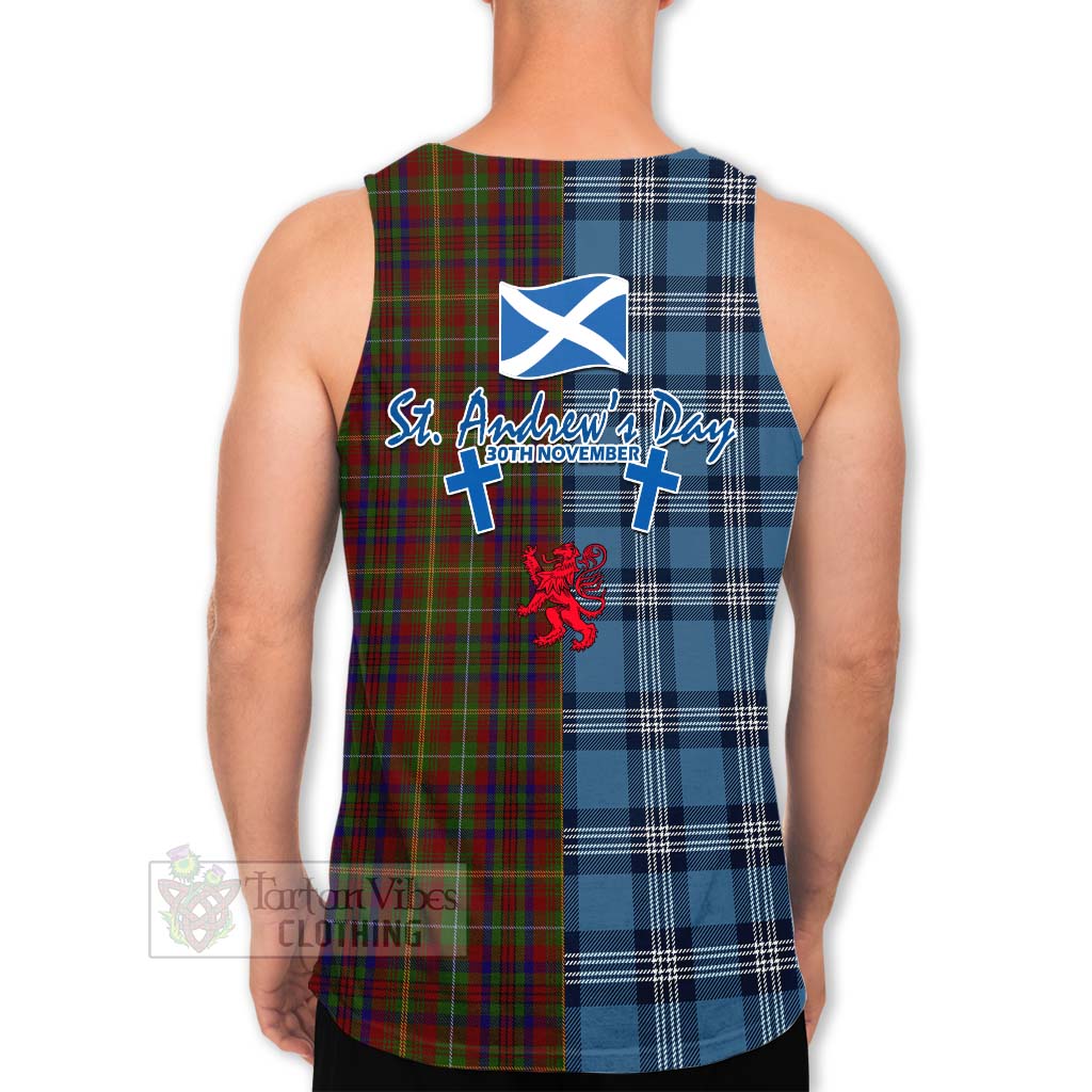 MacMaster (McMaster) Tartan Men's Tank Top Happy St. Andrew's Day Half Tartan Style - Tartan Vibes Clothing