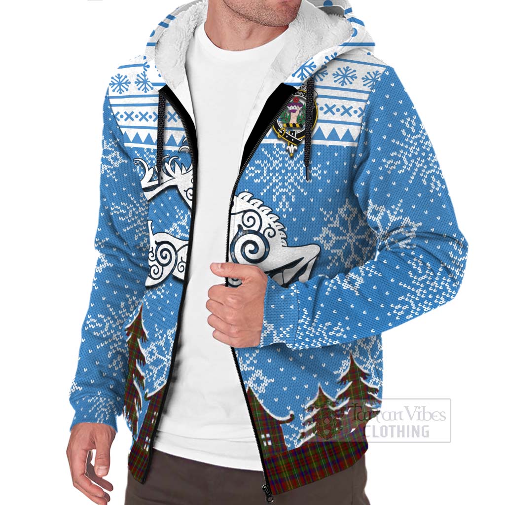 MacMaster (McMaster) Clan Christmas Sherpa Hoodie Celtic Reindeer Style Unisex - Tartan Vibes Clothing
