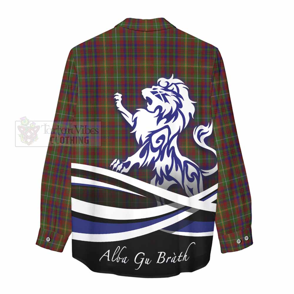 MacMaster (McMaster) Tartan Women's Casual Shirt with Alba Gu Brath Regal Lion Emblem - Tartan Vibes Clothing