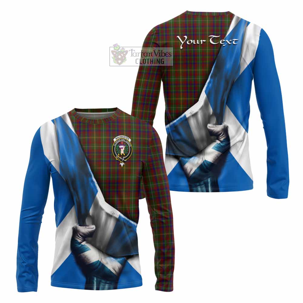 MacMaster (McMaster) Tartan Long Sleeve T-Shirt with Family Crest Scotland Patriotic Style - Tartan Vibes Clothing