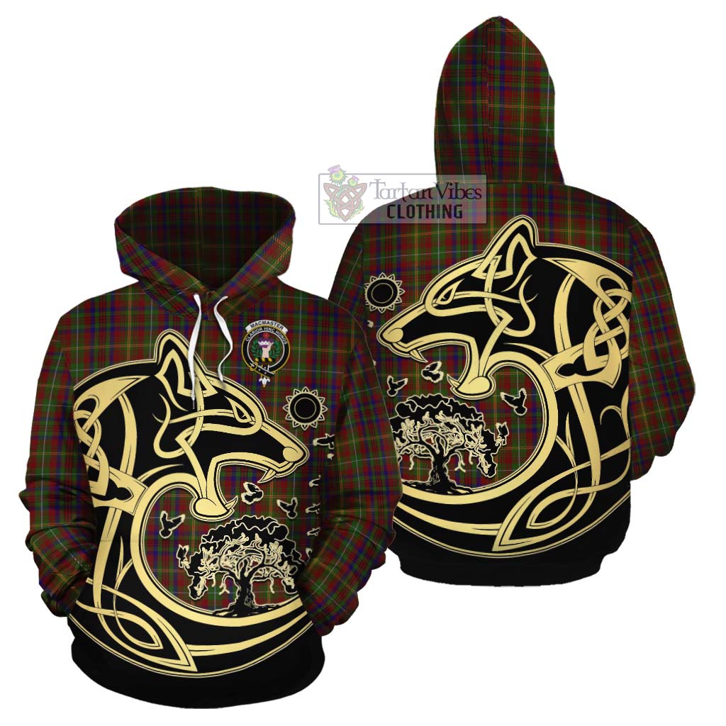 MacMaster (McMaster) Tartan Cotton Hoodie with Family Crest Celtic Wolf Style Zip Hoodie - Tartan Vibes Clothing