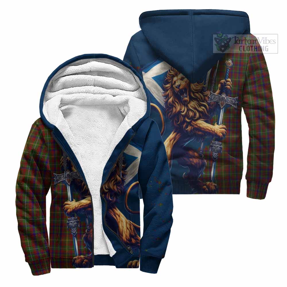 MacMaster (McMaster) Tartan Family Crest Sherpa Hoodie with Scottish Majestic Lion Unisex - Tartan Vibes Clothing
