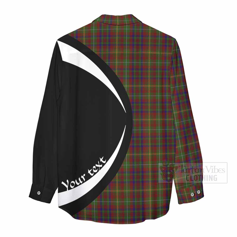 MacMaster (McMaster) Tartan Women's Casual Shirt with Family Crest Circle Style - Tartan Vibes Clothing